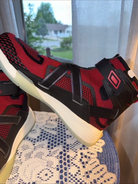 APL Super Future High Top Sneakers Red Black White Men’s 11 Women’s 12.5 NEW”. main image 3